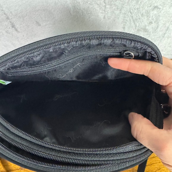 Vera Bradley Shimmer Sequin Crossbody Purse Retired Alpine Floral Zip - Picture 10 of 11